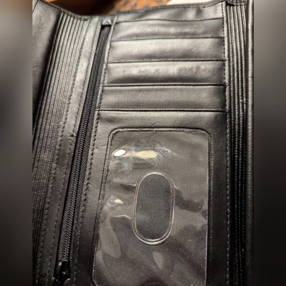 🖤 Buxton wallet black leather change checkbook cover credit card cash NWOT - Picture 11 of 14